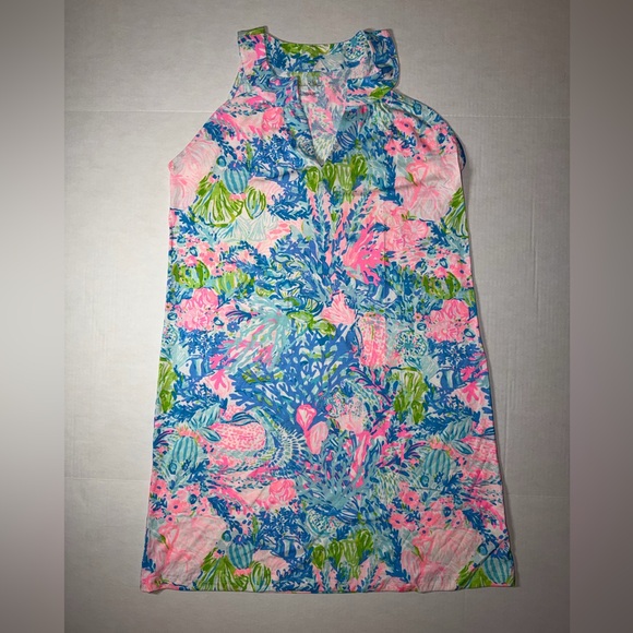 Lilly Pulitzer Dresses & Skirts - Lilly Pulitzer Blue and Pink Floral Midi Dress
